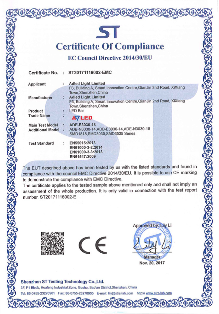 led bar light with RoHS certificate